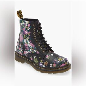 Dr. Martens Multicolor Floral Combat Boots